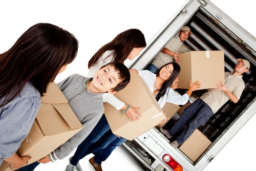 Removal van and moving team for a house move in Homerton