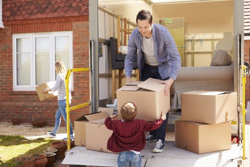 Homerton student removals service with boxes and transport