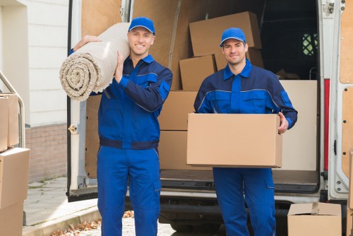 Packing and organising equipment for office removals Homerton