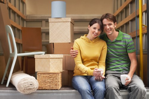 Different box sizes and protective packing supplies for moving
