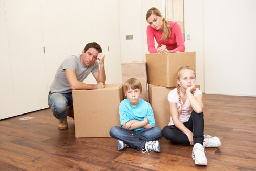 Careful handling of household furniture during an East London move