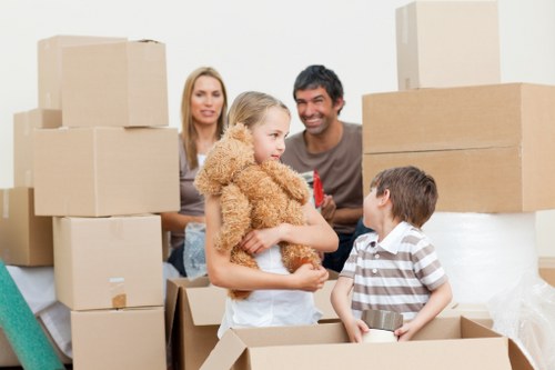 Removalists handling fragile belongings during a Homerton house move